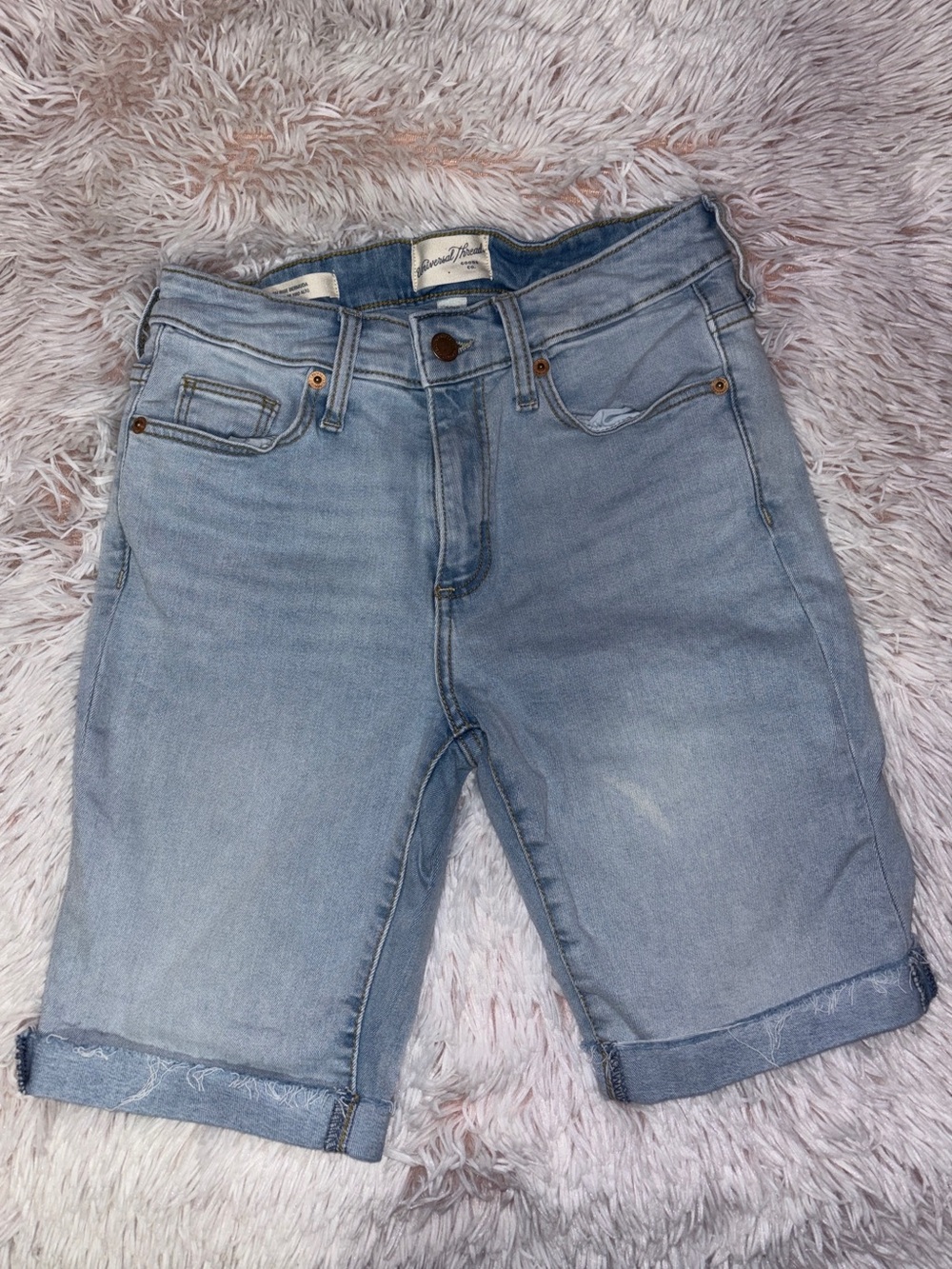 Universal Thread Light Wash Denim Bermuda Shorts